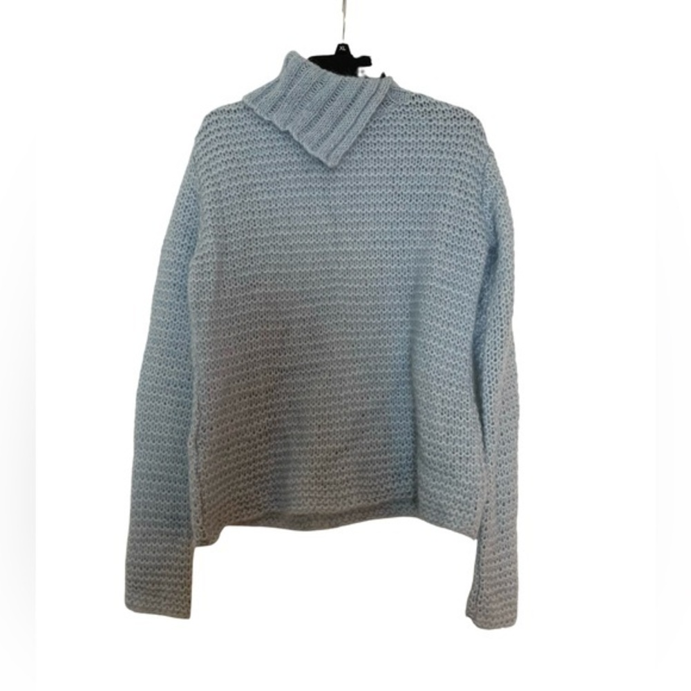 Free People Blue Knit Sweater Medium